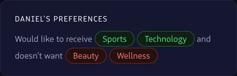 Set your preferences