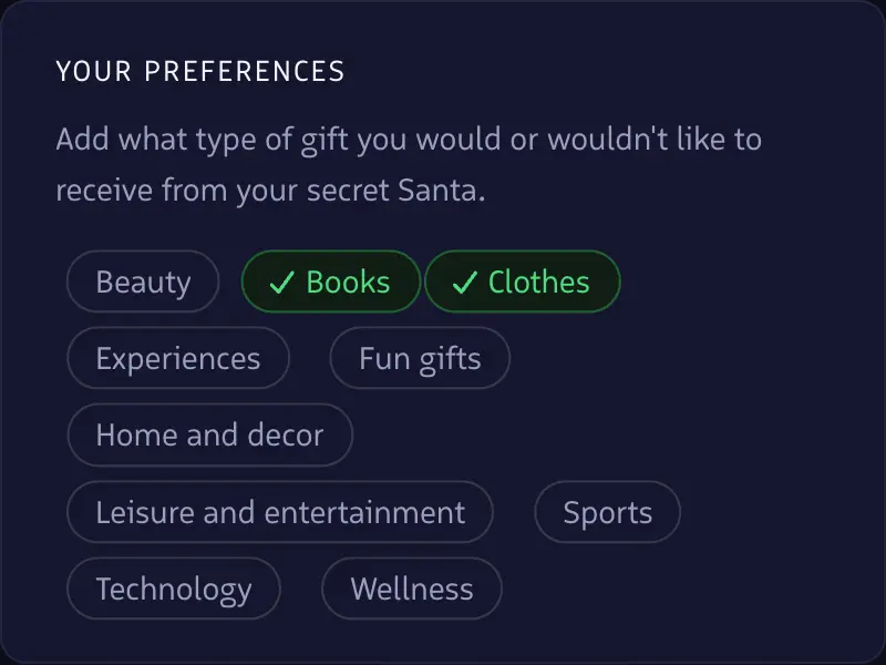 Set your preferences
