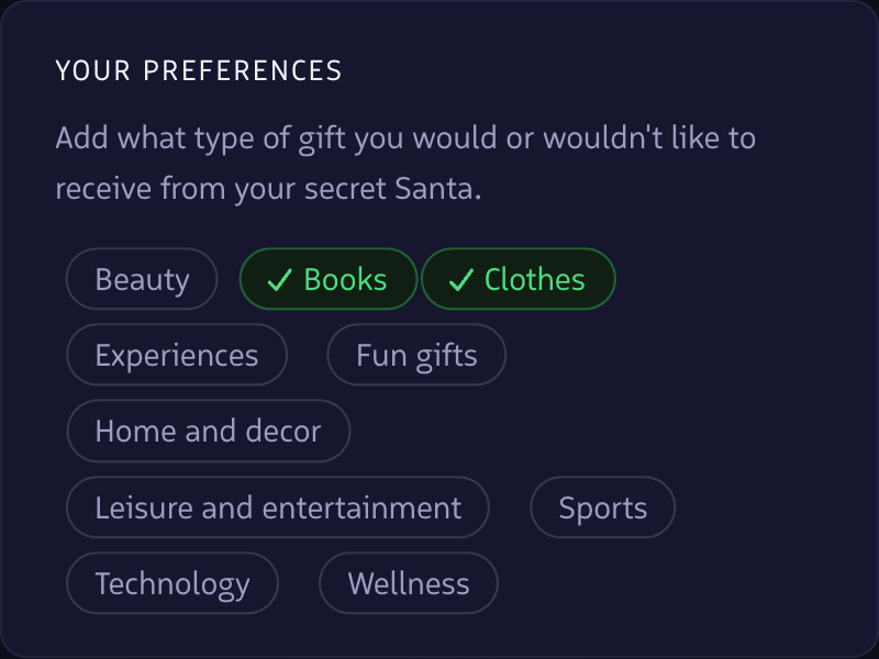 Set your preferences